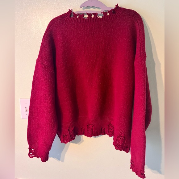 ROMWE Redd Skeleton Chest Graphic Distressed Hemline Boxy Sweater. No size. - Picture 7 of 10